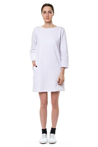 Plain White Sweatshirt Dress