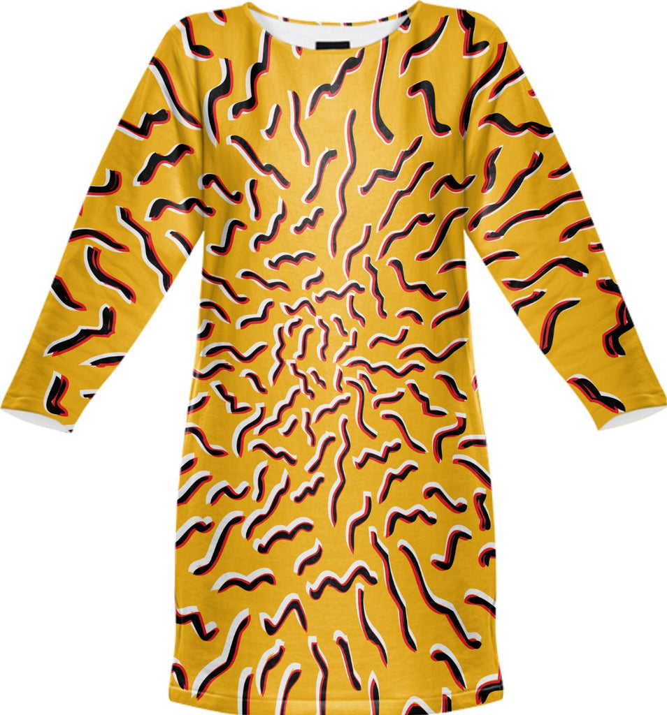 Modern abstract tiger squiggle print