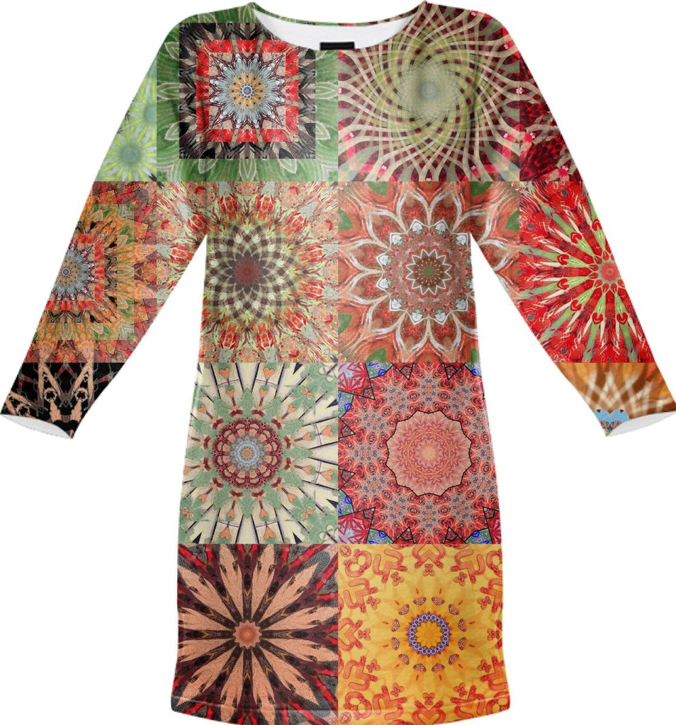 Multi Mandalas Sweatshirt Dress