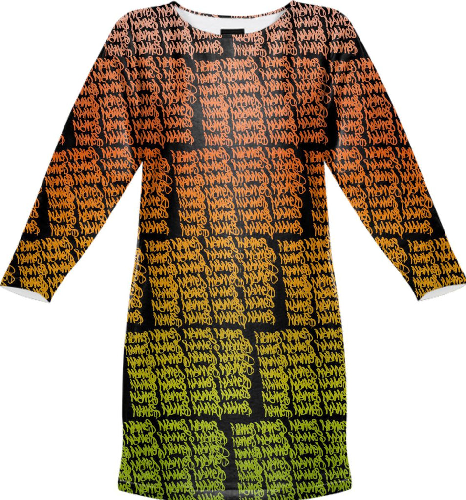 Names Jungle Sweatshirt Dress
