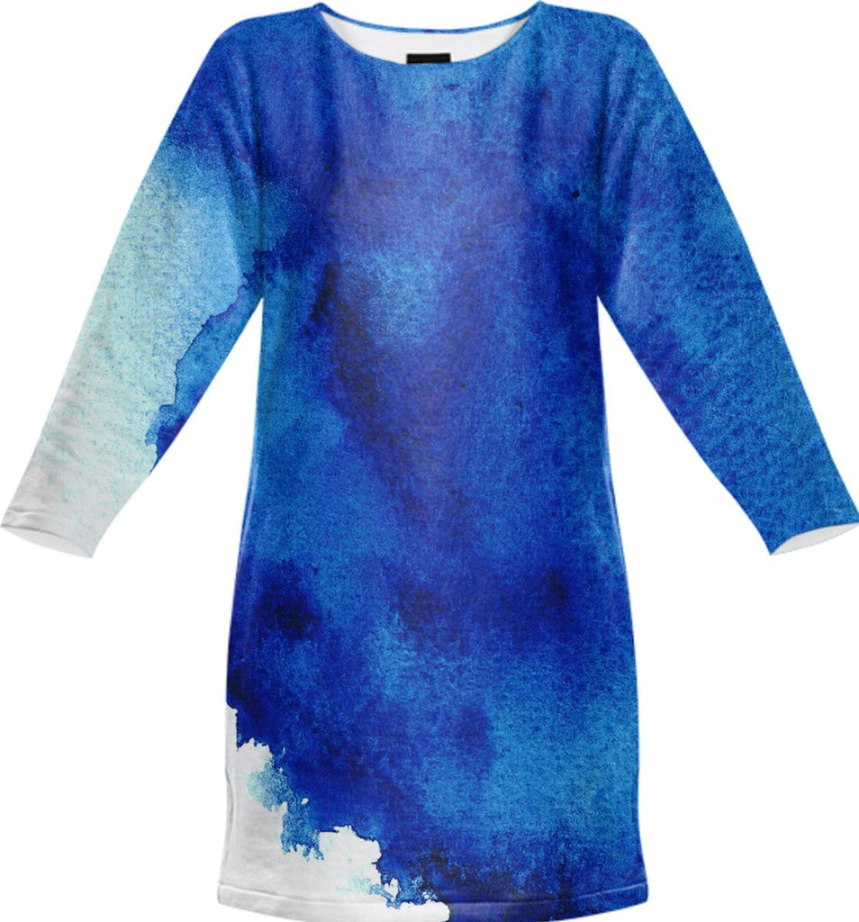 ORIENT BLUE SWEATSHIRT DRESS