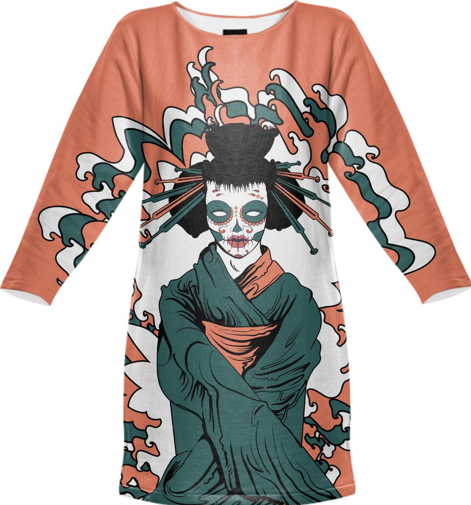 oriental style geisha zombie sweatshirt dress