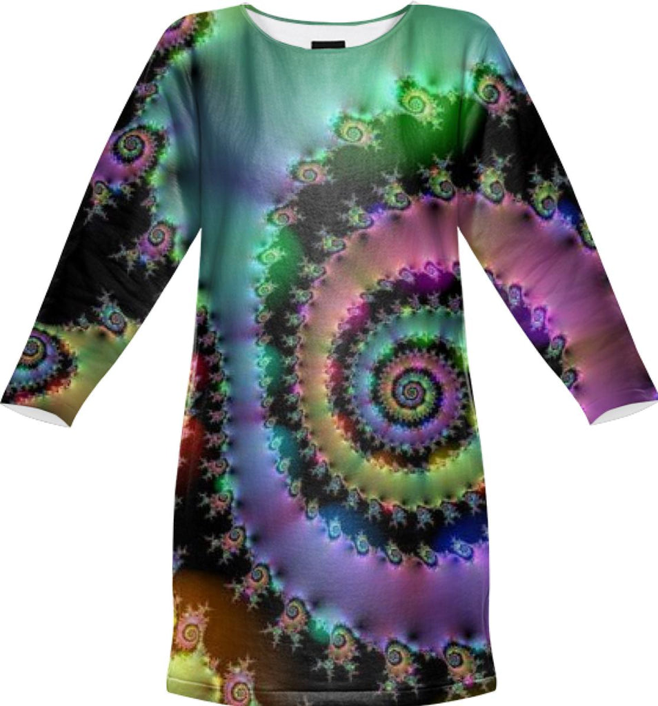 Satin Rainbow Spiral Curves Through the Cosmos