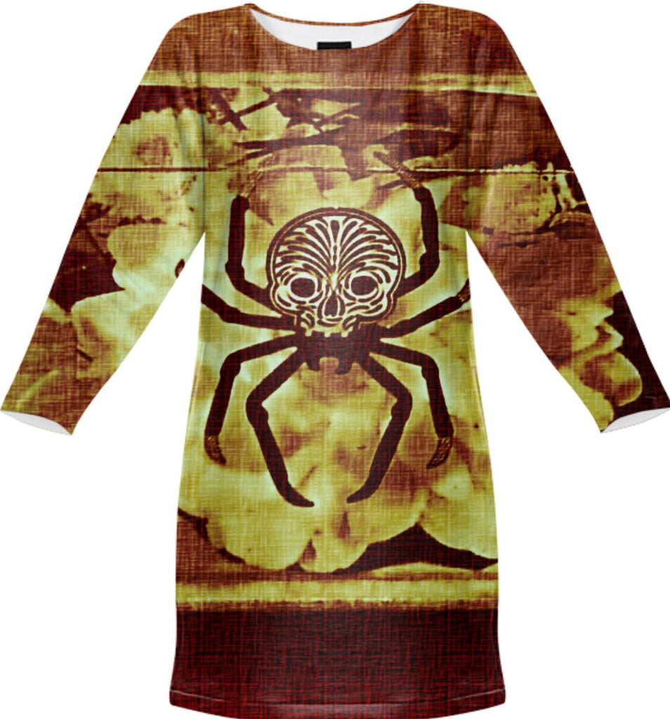 SPIDER BITES Sweatshirt Dress by L e Dubin