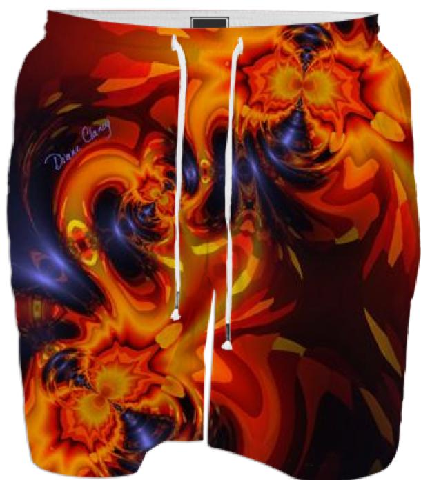 Dance of the Dragons Abstract Indigo Amber Eyes