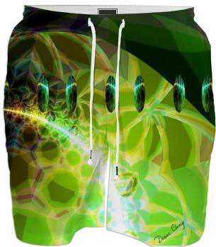 Dawn of Time Abstract Fractal Lime and Gold Emerge