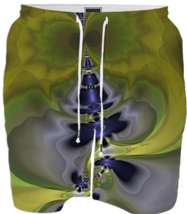 Gray Goblin in Green Abstract Fractal Fun Spooky Imp