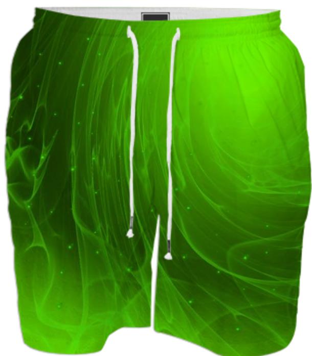 Green flare SWIM SHORT