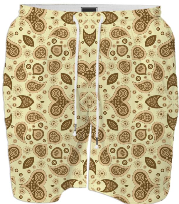 paisley hearts beige