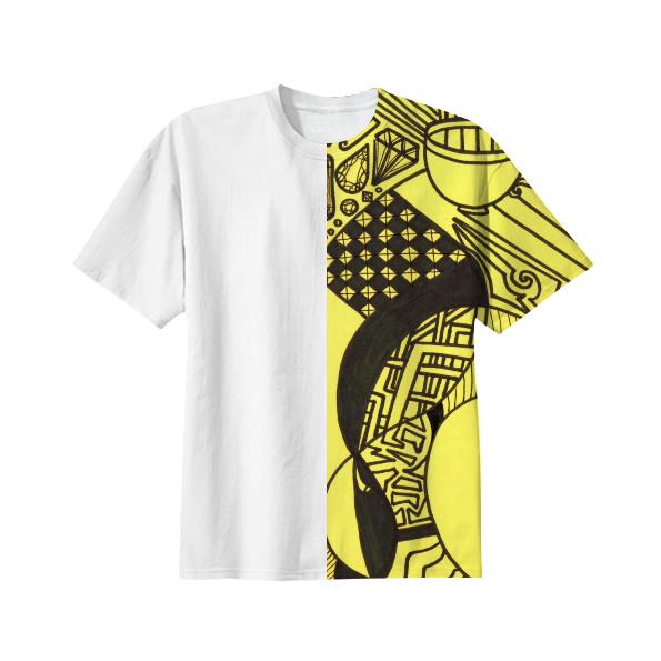 Abstract Yellow Black II Unisex T shirt