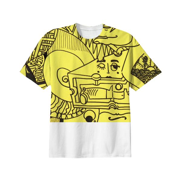 Abstract Yellow Black III Unisex T shirt