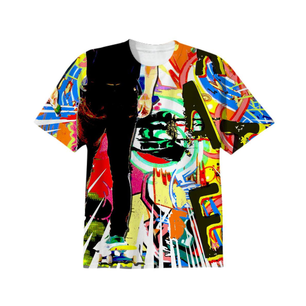 ArtyZen Studios Comic Pop Art Tee Shirt with skateboarding theme