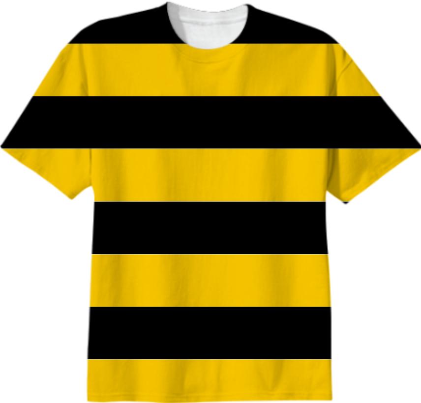 Bee Stripes Pattern T Shirt