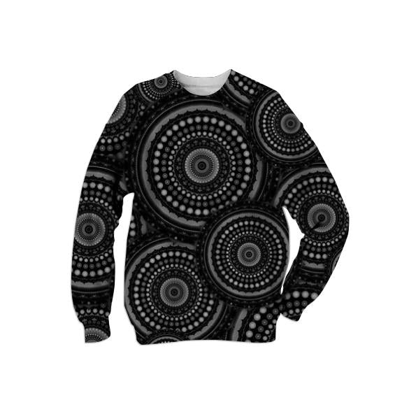 Black and White Mandala Pattern Sweatshirt