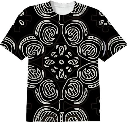 Black and White Pattern T Shirt