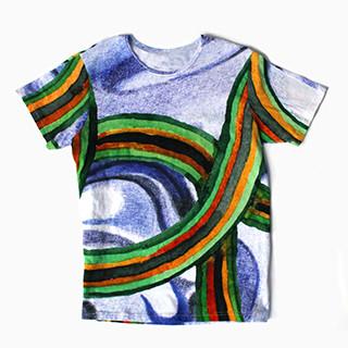 Blue Rainbow Thread T shirt