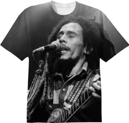 Bob Marley Guitar Black White