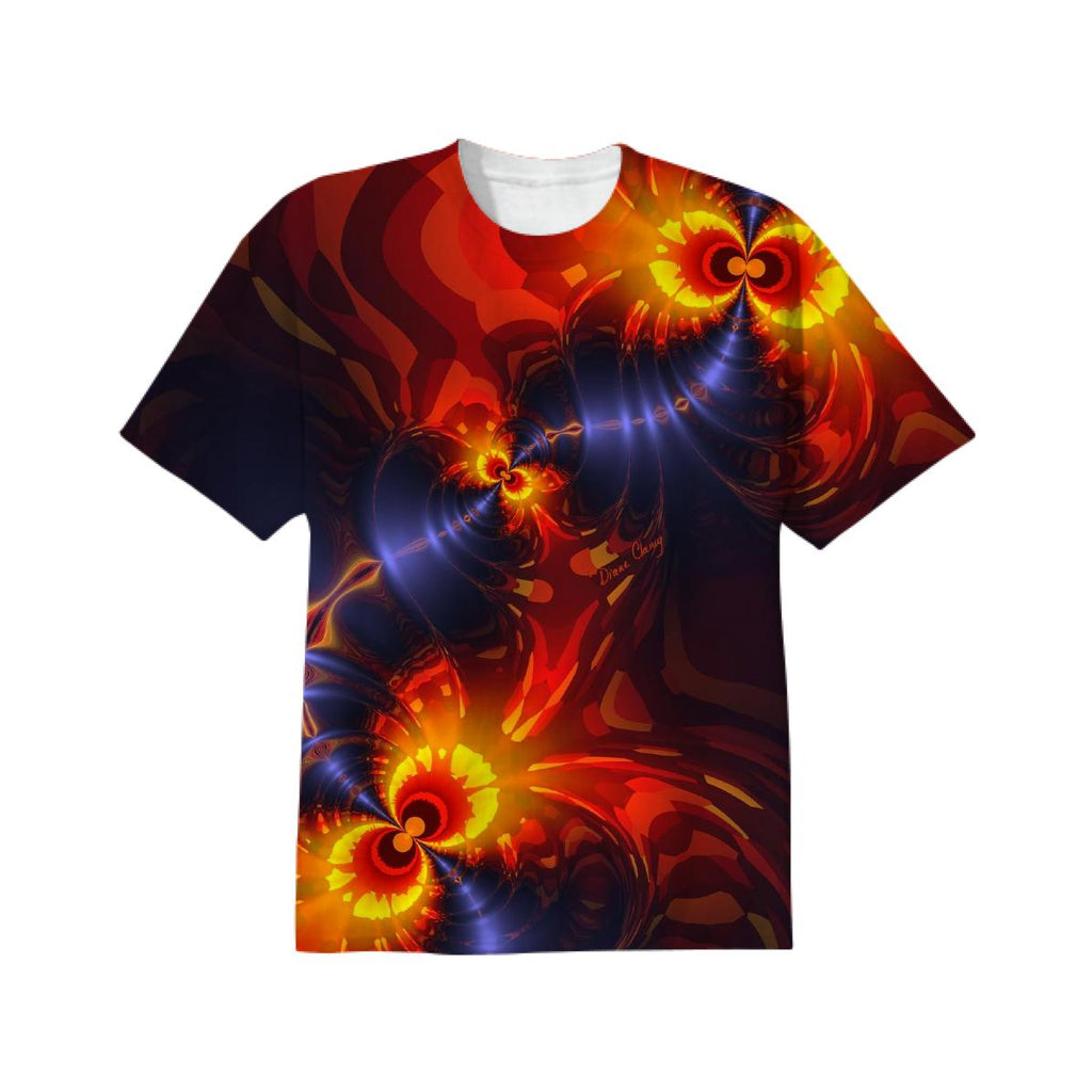 Butterfly Eyes Abstract Fractal Violet and Gold Wings