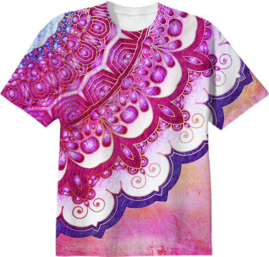 Colorful Watercolor Mandala T Shirt