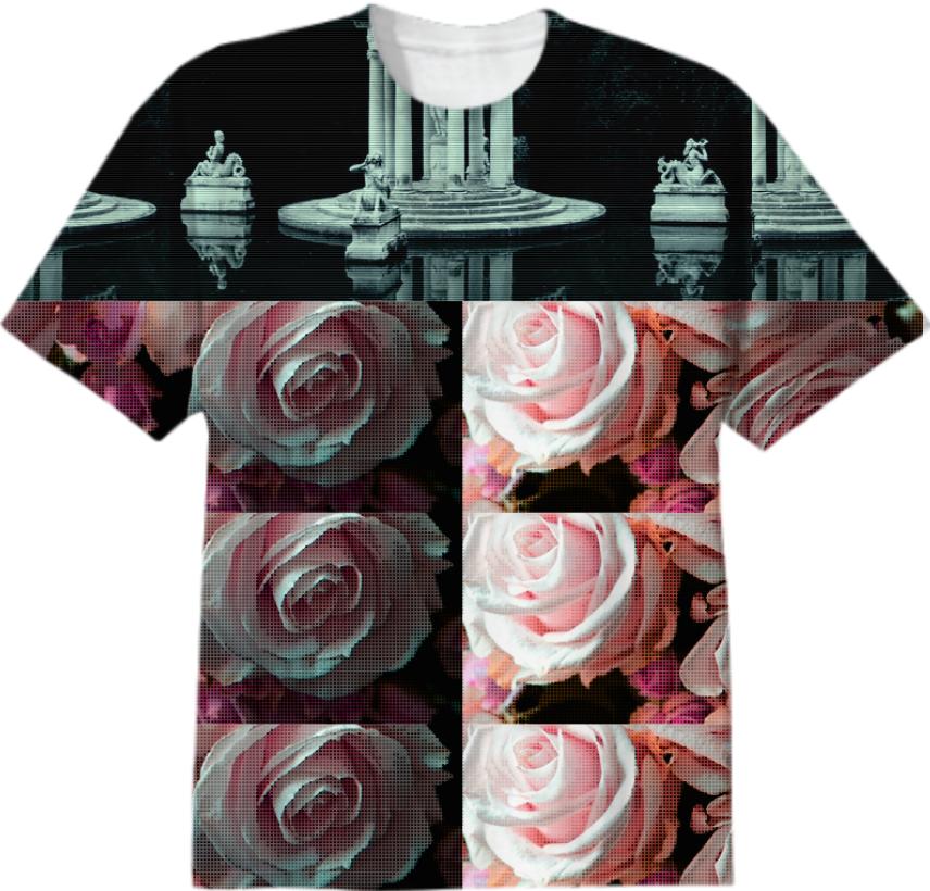 COLUMNS floral vaporwave shirt