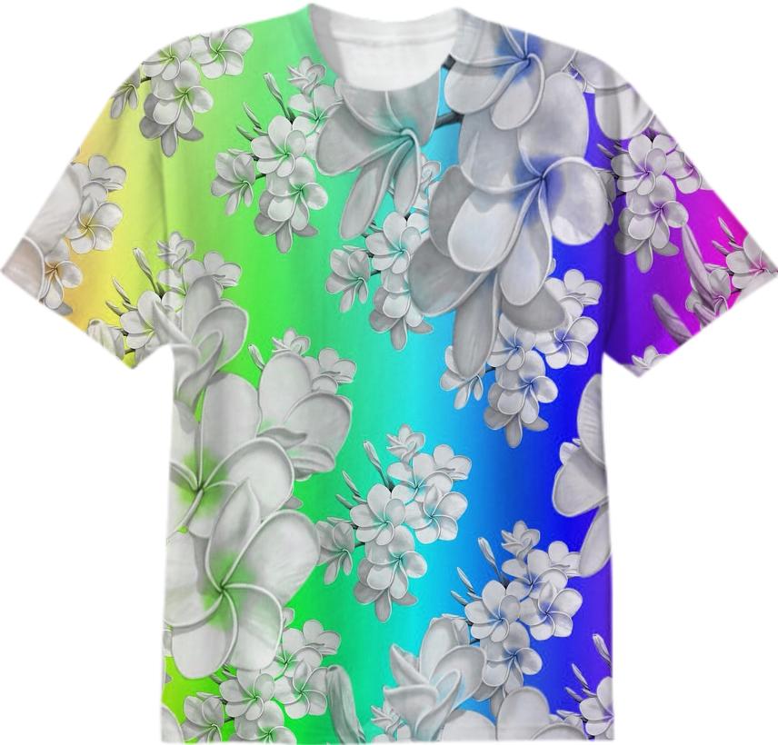 Delicate Floral Pattern rainbow
