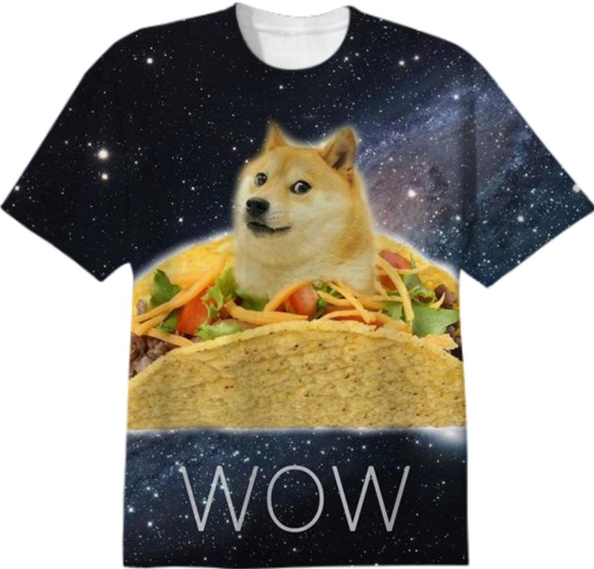 DOGE SHIRT WOW SUCH TACO