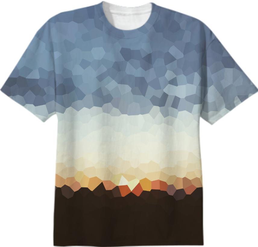 Early Evening Sunset Crystal Tee Mens Only