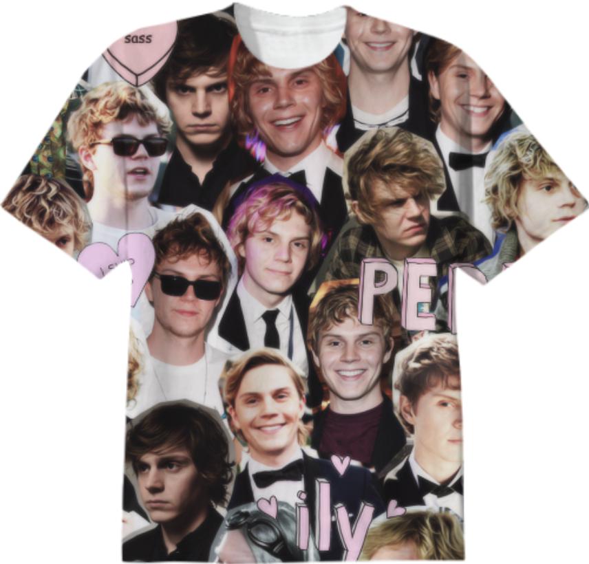 Evan Peters Collage shirt