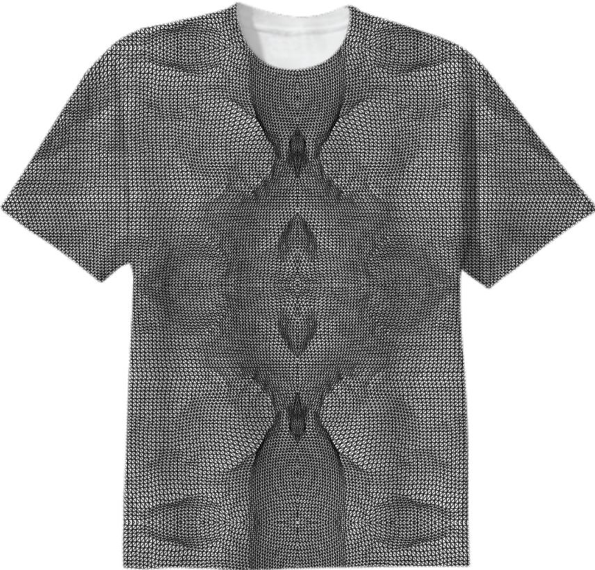 Fractal Terrain Wireframe T Shirt