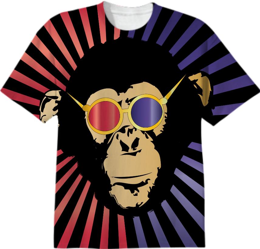 Funk Monkey with 3d glasses