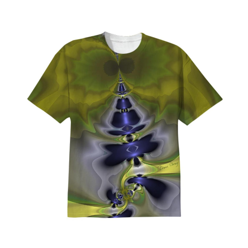 Gray Goblin in Green Abstract Fractal Fun Spooky Imp