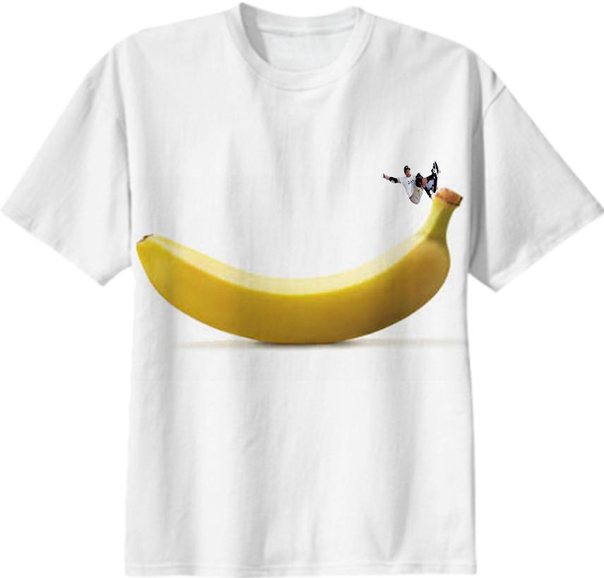 Guy skating a banana