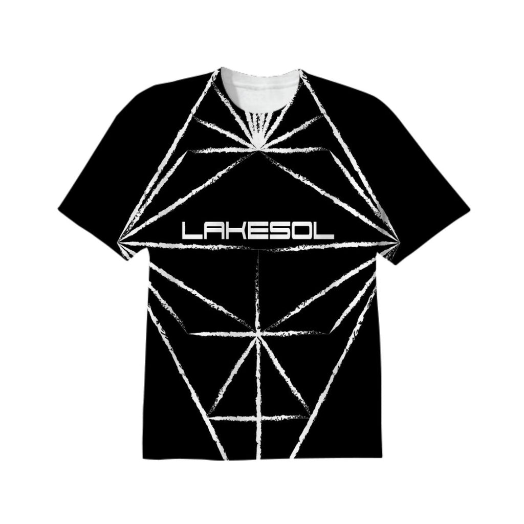 LAKESOL brushed logo print BLACK