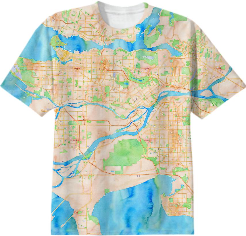 Metro Vancouver Watercolour T Shirt