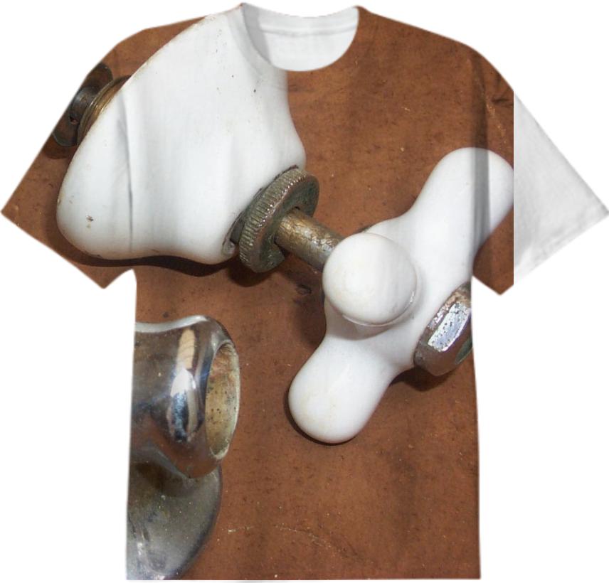 old faucet handle and spout t shirt