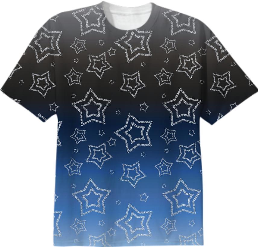 Ornated Silver Stars T shirt