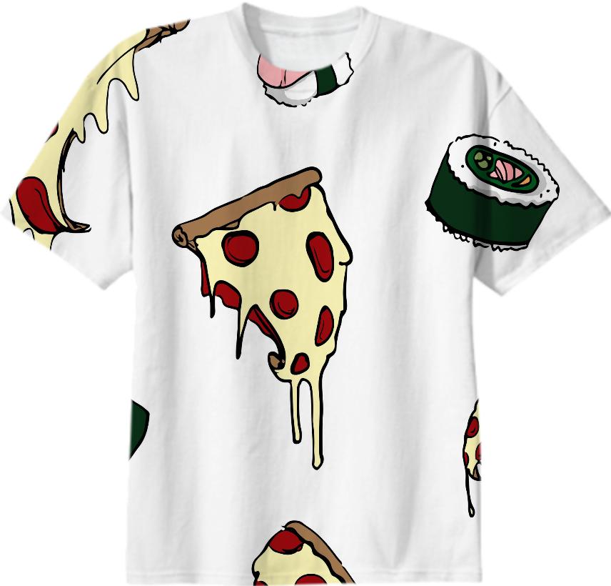 Pizza and Sushi tee