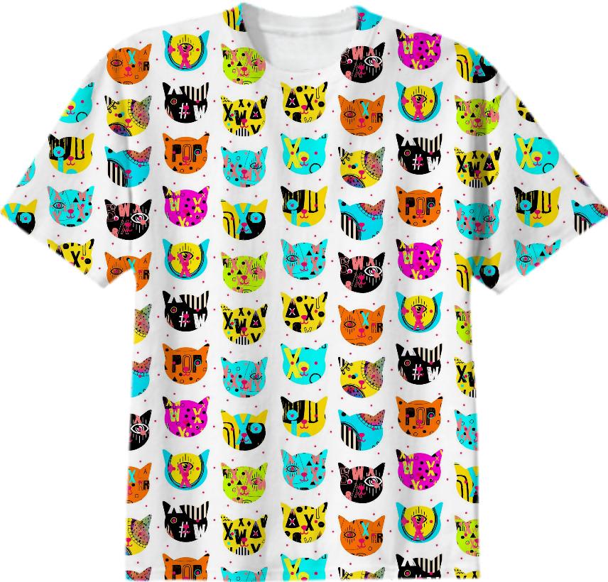 Psychedelic Cats UNISEX T SHIRT