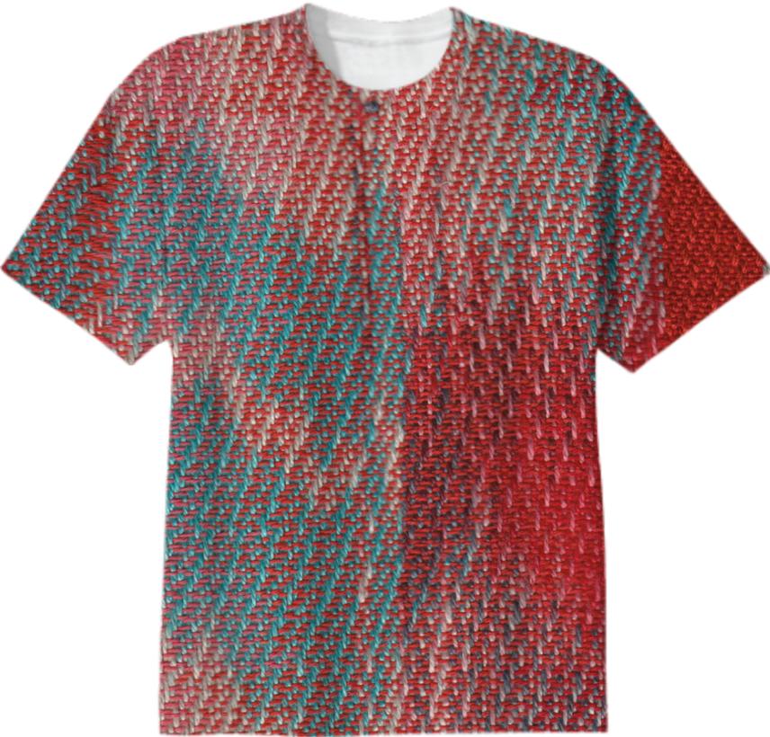 Red and Blue Ikat