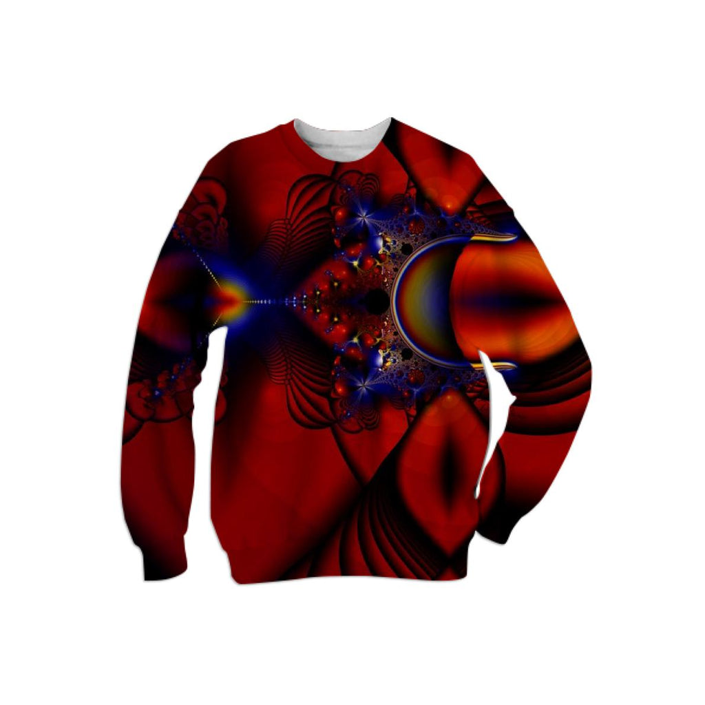 Ruby Abstract Stained Glass Window