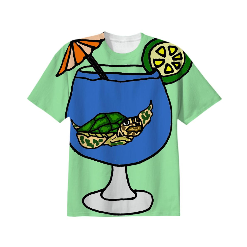 Sea Turtle in Tropical Drink