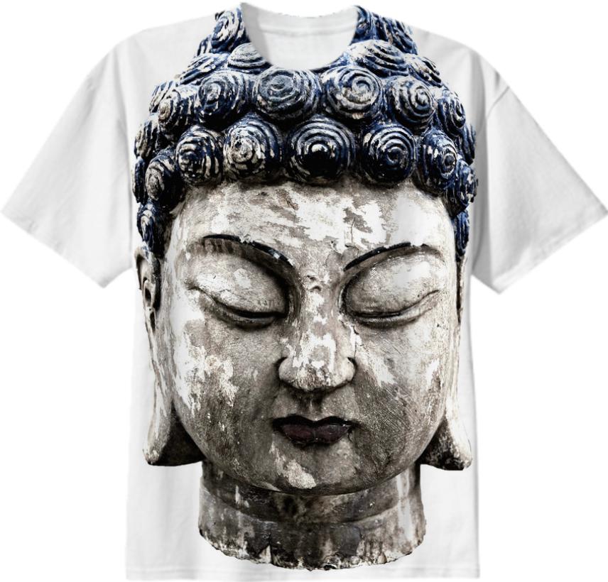 Stone Buddha Head Blue