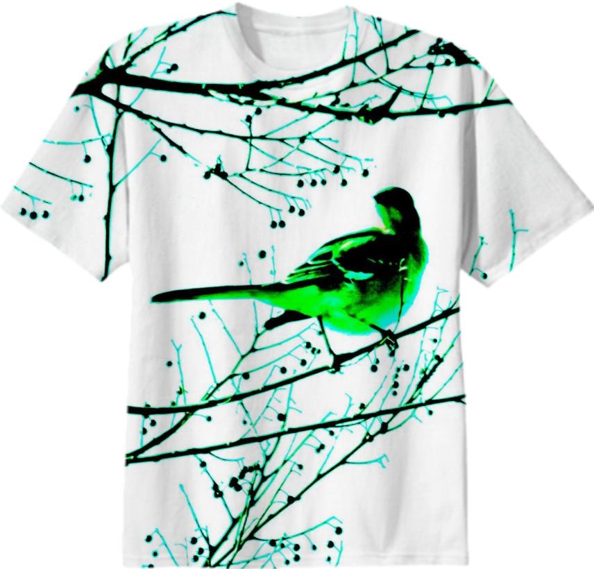 T Shirt Bird Green