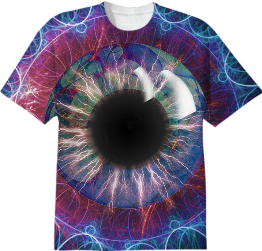 Tesla s Eye Fractal Design T shirt
