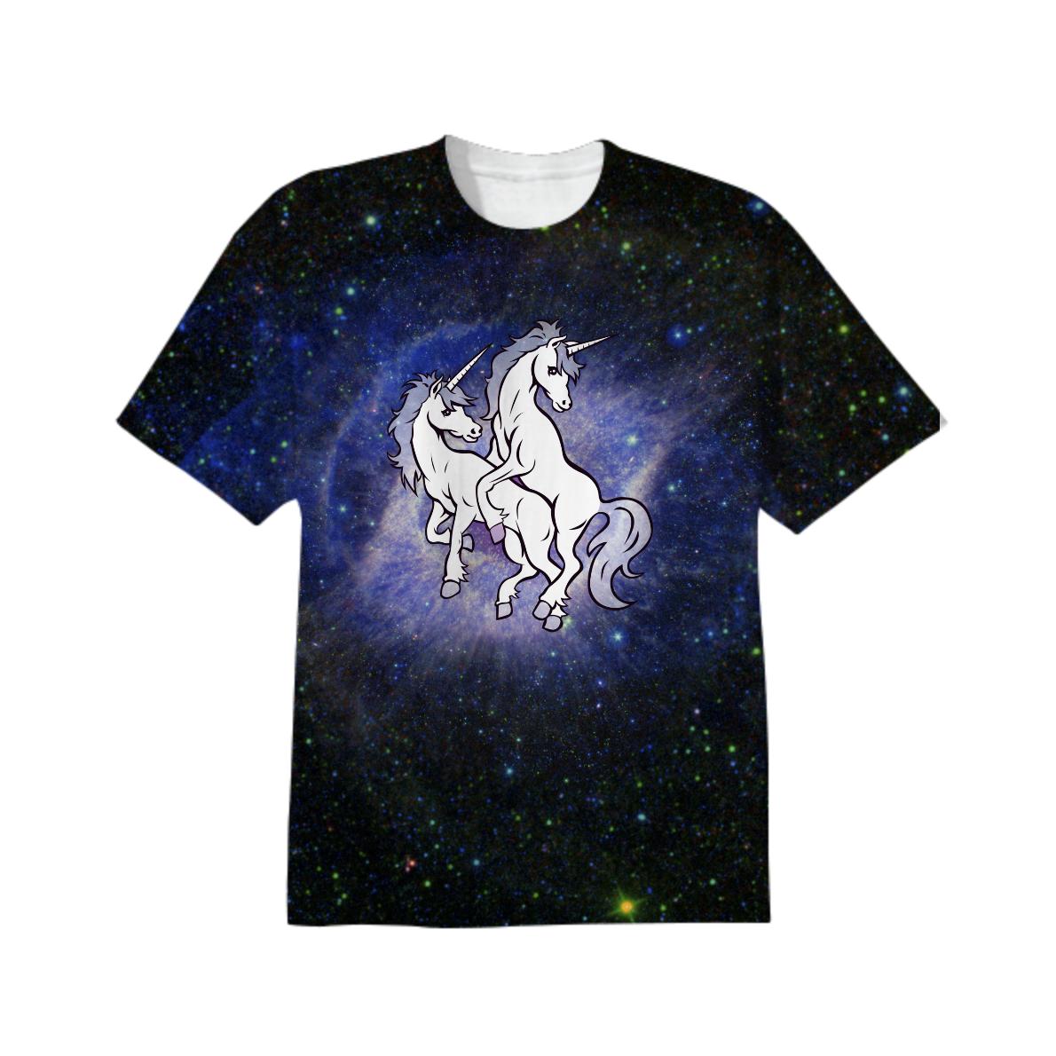 Unified Unicorn Blue Galaxy T Shirt PAOM