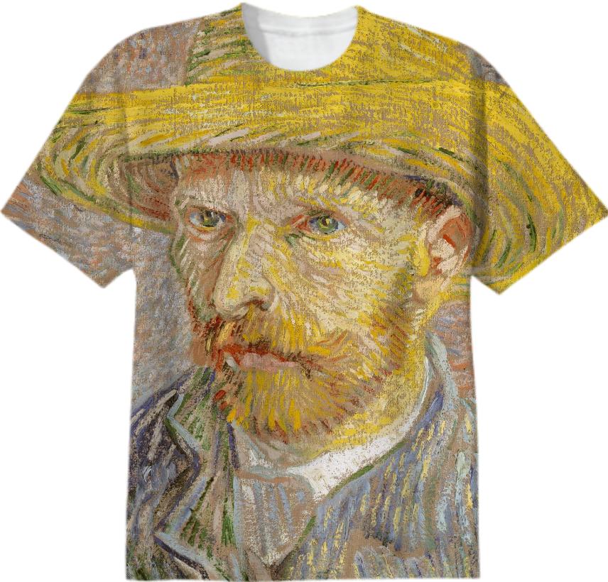 Van Gogh Self Portrait with Straw Hat 1887
