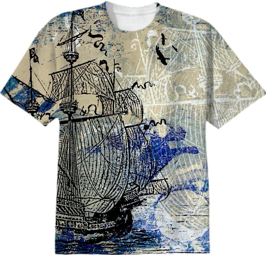 Vintage Ship T Shirt