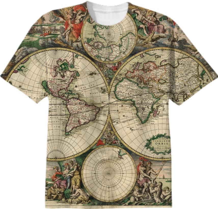World Map 1689 Amsterdam