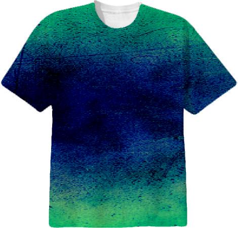 Blue And Green Gradient T SHIRT