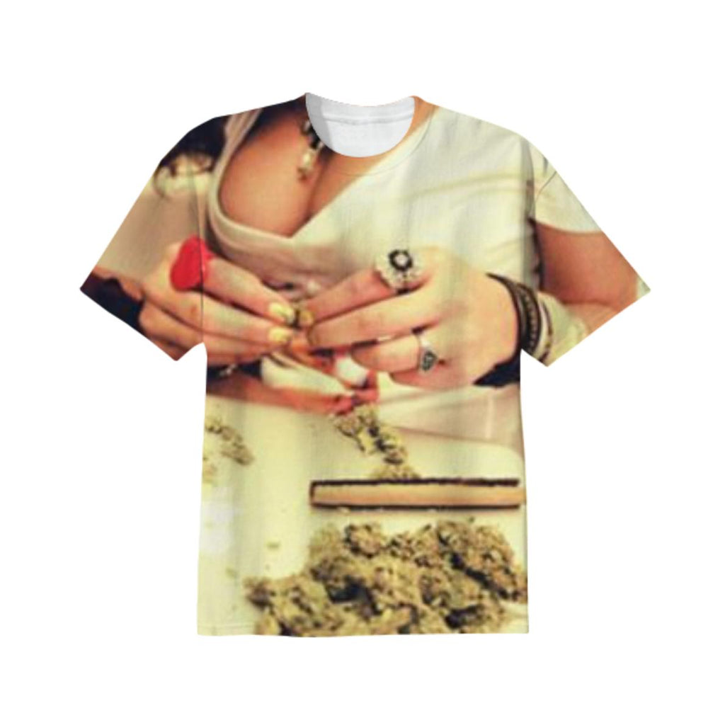 Bad Bitch Rolling Weed T SHIRT